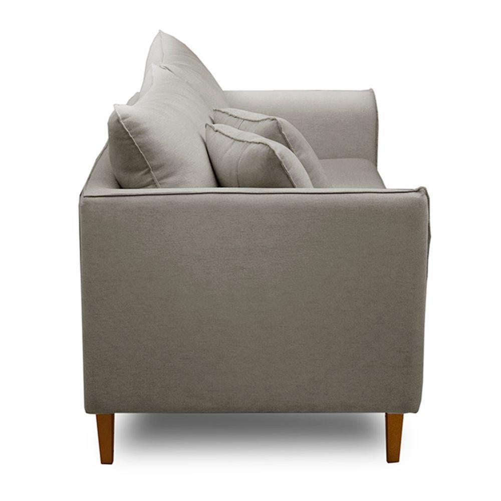 Sofá Living Kassia 2 Lugares 2,04m Prata Lansofbr - 5