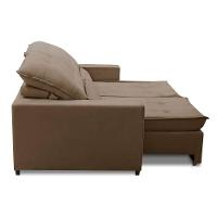 Sofa Retratil Reclinavel 2 Lugares 2,00m Atlantis Veludo Capuccino Lansofbr - 3