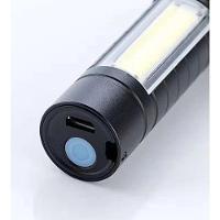 Mini Lanterna Tática Com Led E Zoom Recarregável Usb Lanterna De Mão - 2