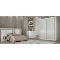 Guarda Roupa Solteiro 2 Portas 3 Gavetas Virtus -branco - Móveis Novo Horizonte - 1