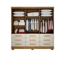 Guarda Roupa Buriti 3 Portas 9 Gavetas Cinamomo/off White - Novo Horizonte - 2