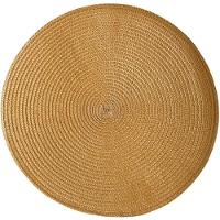 Kit 4 Jogos Americanos Sousplat Redondo 4 Lugar Mesa Posta Cozinha caramelo - 1