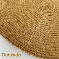 Kit 4 Jogos Americanos Sousplat Redondo 4 Lugar Mesa Posta Cozinha caramelo - 2