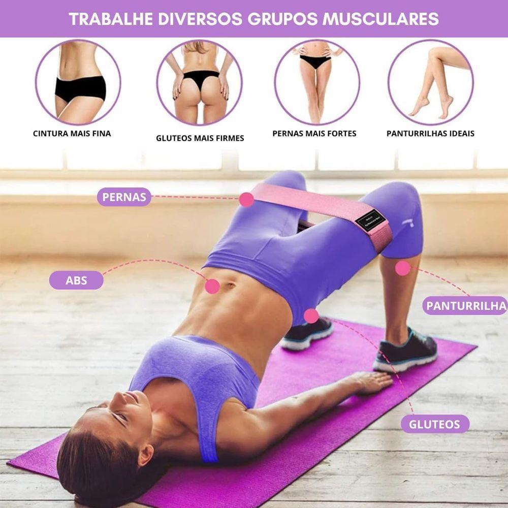 3 Faixas Elásticas Para Exercicio Treino Em Casa Theraband Elástico Extensor Fisioterapia - 7
