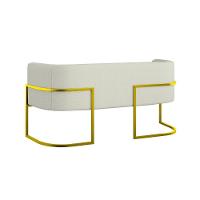 Kit Sofá 2 Lugares + 2 Poltronas Bouclê Gold Bege - 5