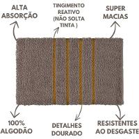 Jogo De Toalhas 6 Pçs 2 Banho 2 Rosto 2 Piso Montreal 100% Algodão Cinza - 3