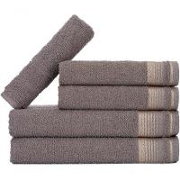 Jogo De Toalhas Luxury Soft Beka 360 G-m² 2 Banho + 2 Rosto + 1 Piso Luxo Cinza - 1