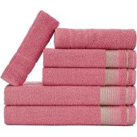 Jogo De Toalhas Luxury Soft Beka 360 G-m² 2 Banho + 2 Rosto + 2 Piso Luxo Rosê - 1