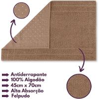 Jogo De Toalha Montreal 2 Banhão + 2 Rosto + 2 Tapete Piso Luxuoso 100% Algodão Camurça - 3