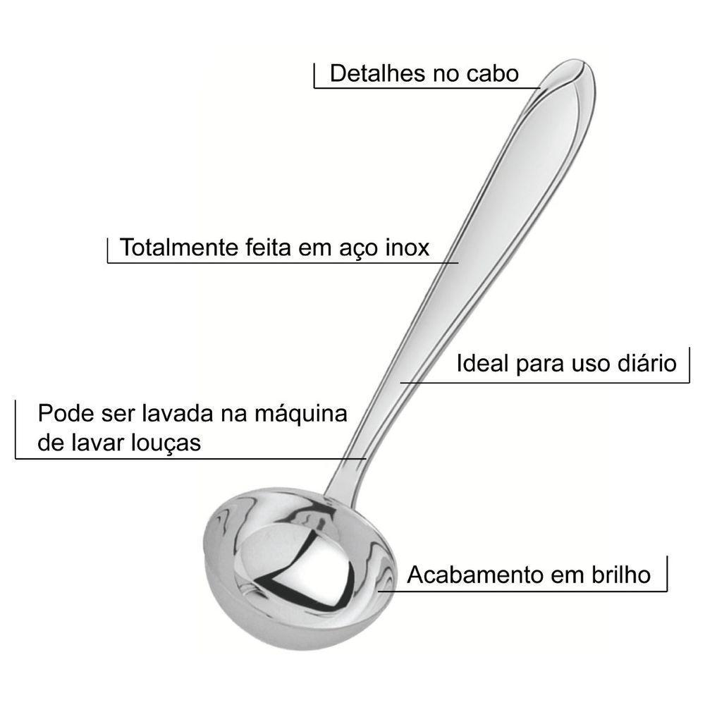 Concha Pequena Para Servir Molho Tramontina Laguna Inox Mini - 4