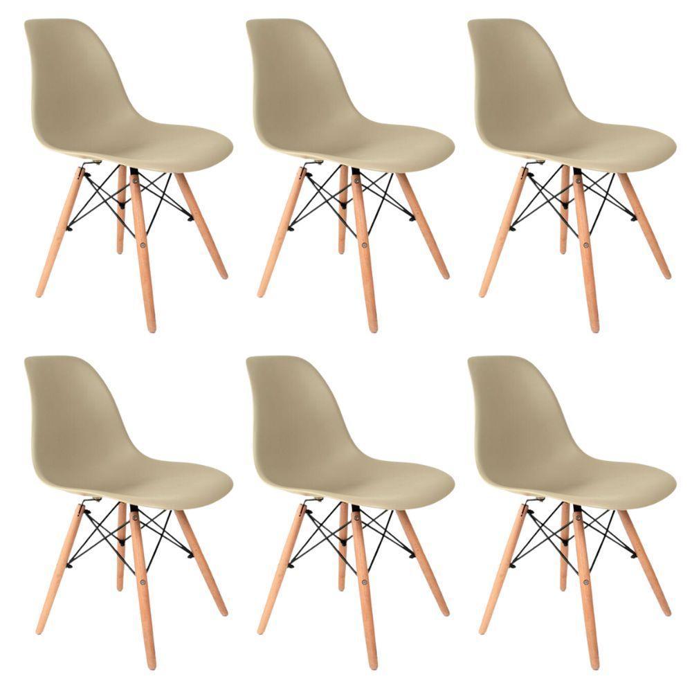 Conjunto 6 Cadeiras Eames Eiffel Dkr Movescan Fendi - 1
