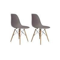 Conjunto 2 Cadeiras Eames Eiffel Dkr Movescan Cinza - 1