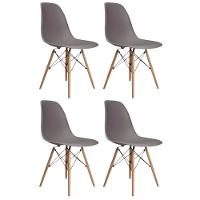 Conjunto 4 Cadeiras Eames Eiffel Dkr Movescan Cinza - 1