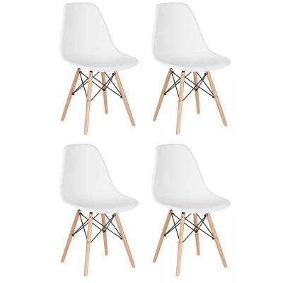 Conjunto 4 Cadeiras Eames Eiffel Dkr Movescan Branca