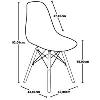 Conjunto 6 Cadeiras Eames Eiffel Dkr Movescan Preta - 3
