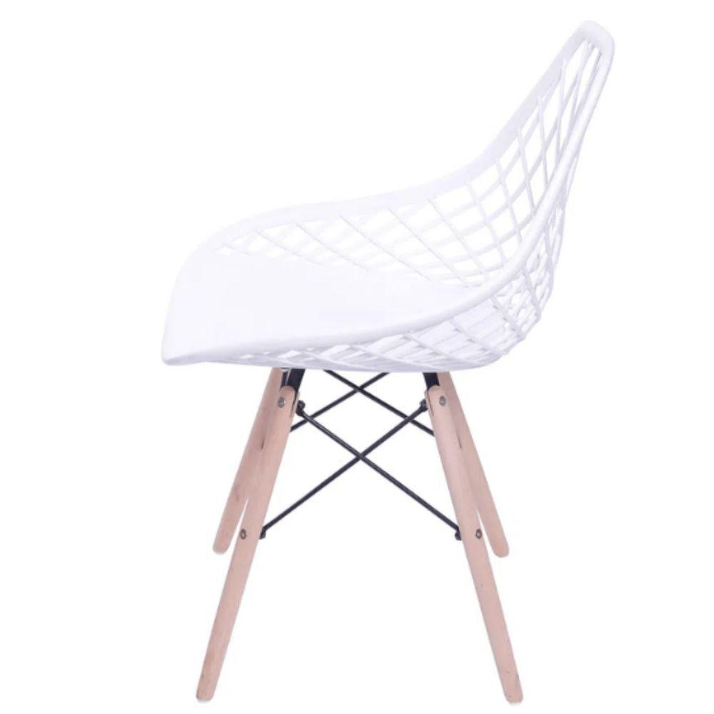 Conjunto 4 Cadeiras Clarice Cloe Kaila Madeira Movescan Branca - 3
