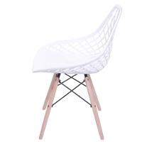 Conjunto 4 Cadeiras Clarice Cloe Kaila Madeira Movescan Branca - 3