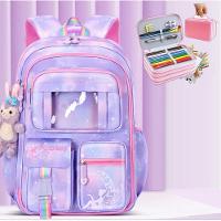 Kit Mochila Escolar Infantil Grande Capacidade Mais Estojo Escolar Grande Com 4 Compartimento rosa - 1