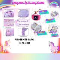 Kit Mochila Escolar Infantil Grande Capacidade Mais Estojo Escolar Grande Com 4 Compartimento rosa
