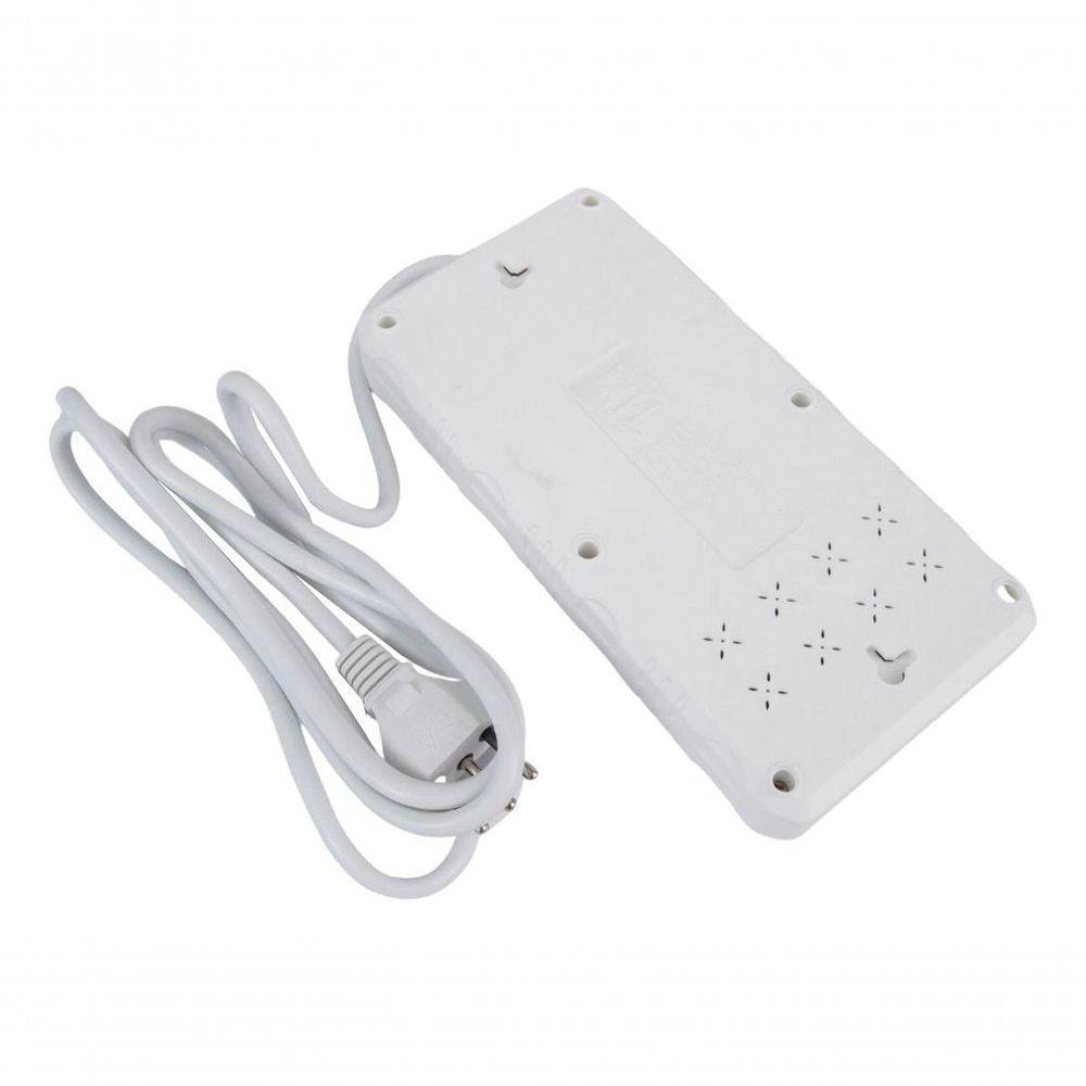 Filtro De Linha Régua Extensão Com 4 Tomadas 4 Usb Com Controle De Ligar E Desligar 2m 110-220 - 2