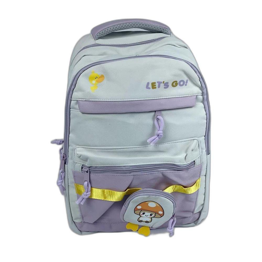 Mochila Escolar Grande Capacidade Para Estudante Feminina Impermeável lilas - 1