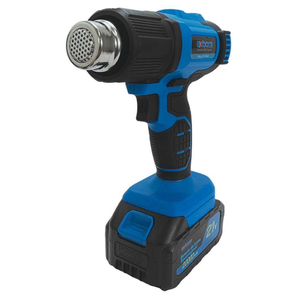 Soprador Térmico Portátil Com Display 21v + 3 Bocais De Metal Potente - 3