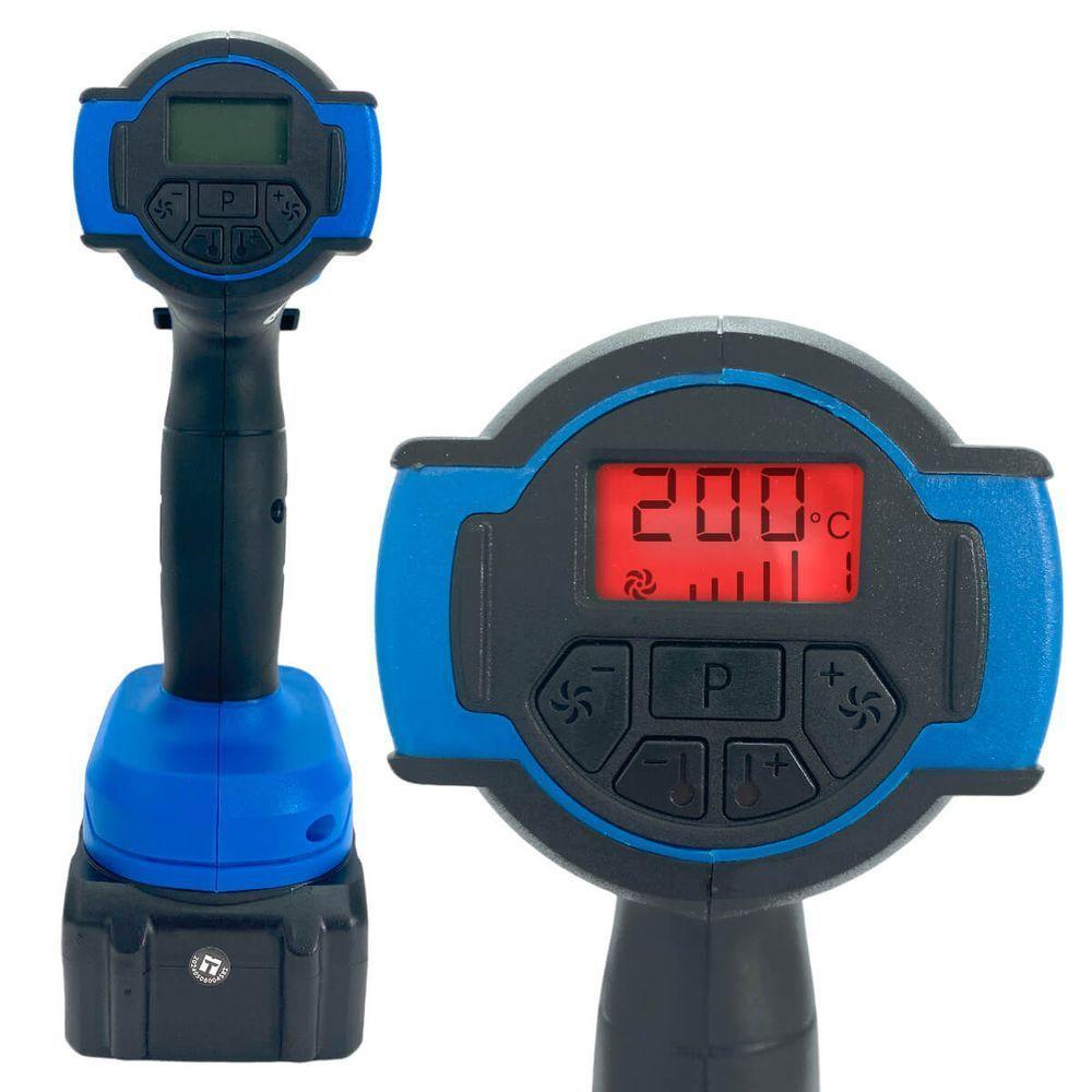 Soprador Térmico Portátil Com Display 21v + 3 Bocais De Metal Potente - 4