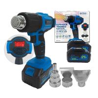 Soprador Térmico Portátil Com Display 21v + 3 Bocais De Metal Potente - 1