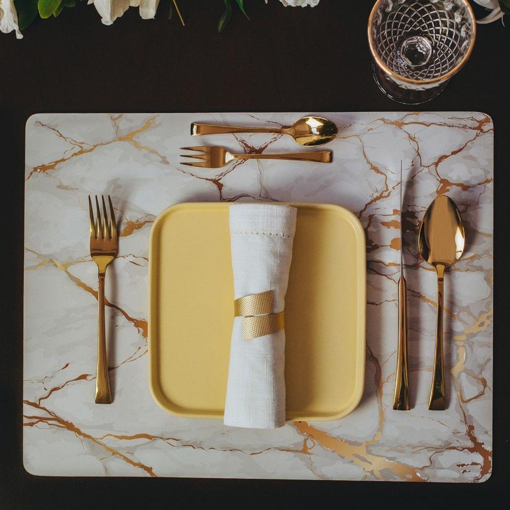 Jogo 8 Taça De Vidro Transparente Com Borda Dourada Fio De Ouro Greek 345ml Wolff - 7