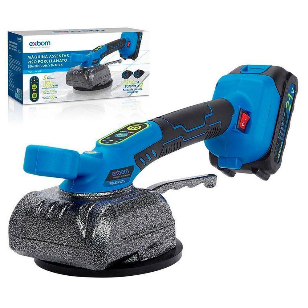 Máquina De Assentar Pisos E Azulejos Com Ventosa 80kg E Bateria 21v - 1