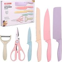 Kit Facas Cozinha Inox Coloridas 6 Peças - 10