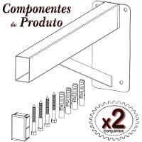 2 Suportes Pia Parafusar Bancada Aparador 30 Cm Preto - 10