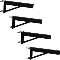 4 Suportes Pia Parafusar Bancada Aparador 30 Cm Preto - 1