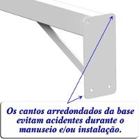 2 Suportes Pia Parafusar Bancada Aparador 30 Cm Branco - 3