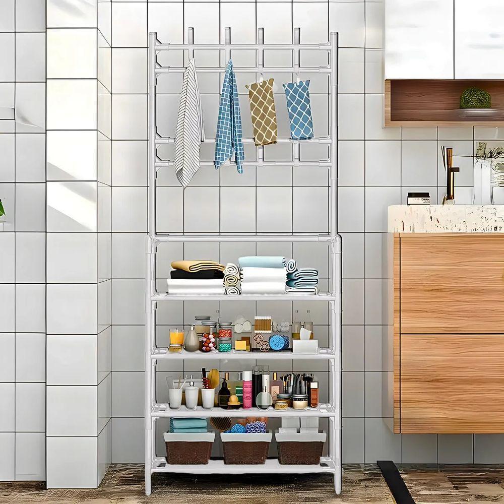 Sapateira Organizadora Com Ganchos 4 Prateleiras - Branco - 8