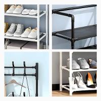 Sapateira Organizadora Com Ganchos 4 Prateleiras - Branco