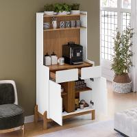 Aparador Cantinho Cafe 50525 2 Portas 81cm Branco Cedro Dcasa Branco Cedro - 2