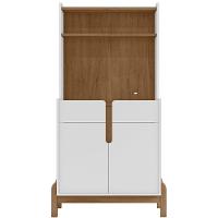 Aparador Cantinho Cafe 50525 2 Portas 81cm Branco Cedro Dcasa Branco Cedro