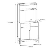Aparador Cantinho Cafe 50525 2 Portas 81cm Branco Cedro Dcasa Branco Cedro - 7