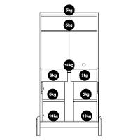 Aparador Cantinho Cafe 50525 2 Portas 81cm Branco Cedro Dcasa Branco Cedro - 8