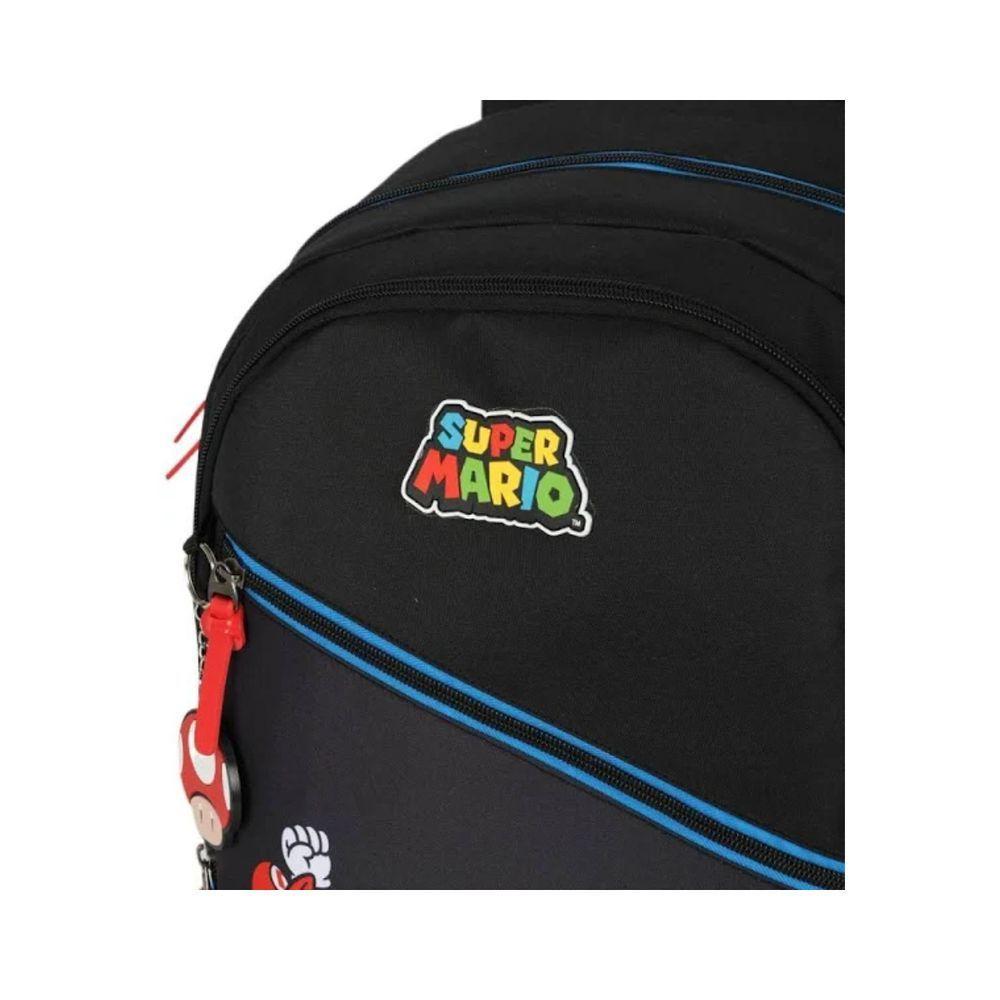 Mochila De Costas Escolar Super Mario Azul Luxcel - 2
