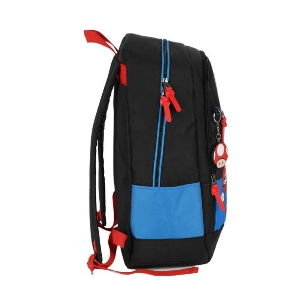 Mochila De Costas Escolar Super Mario Azul Luxcel - 3