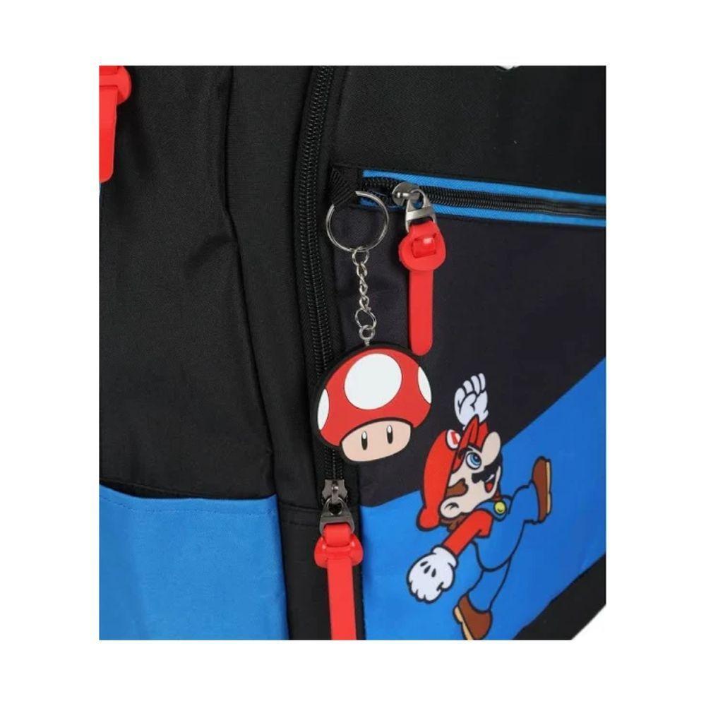 Mochila De Costas Escolar Super Mario Azul Luxcel - 5