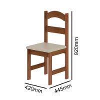 Mesa Com 4 Cadeiras Pés Madeira Praiana Arauna Freijó - 3