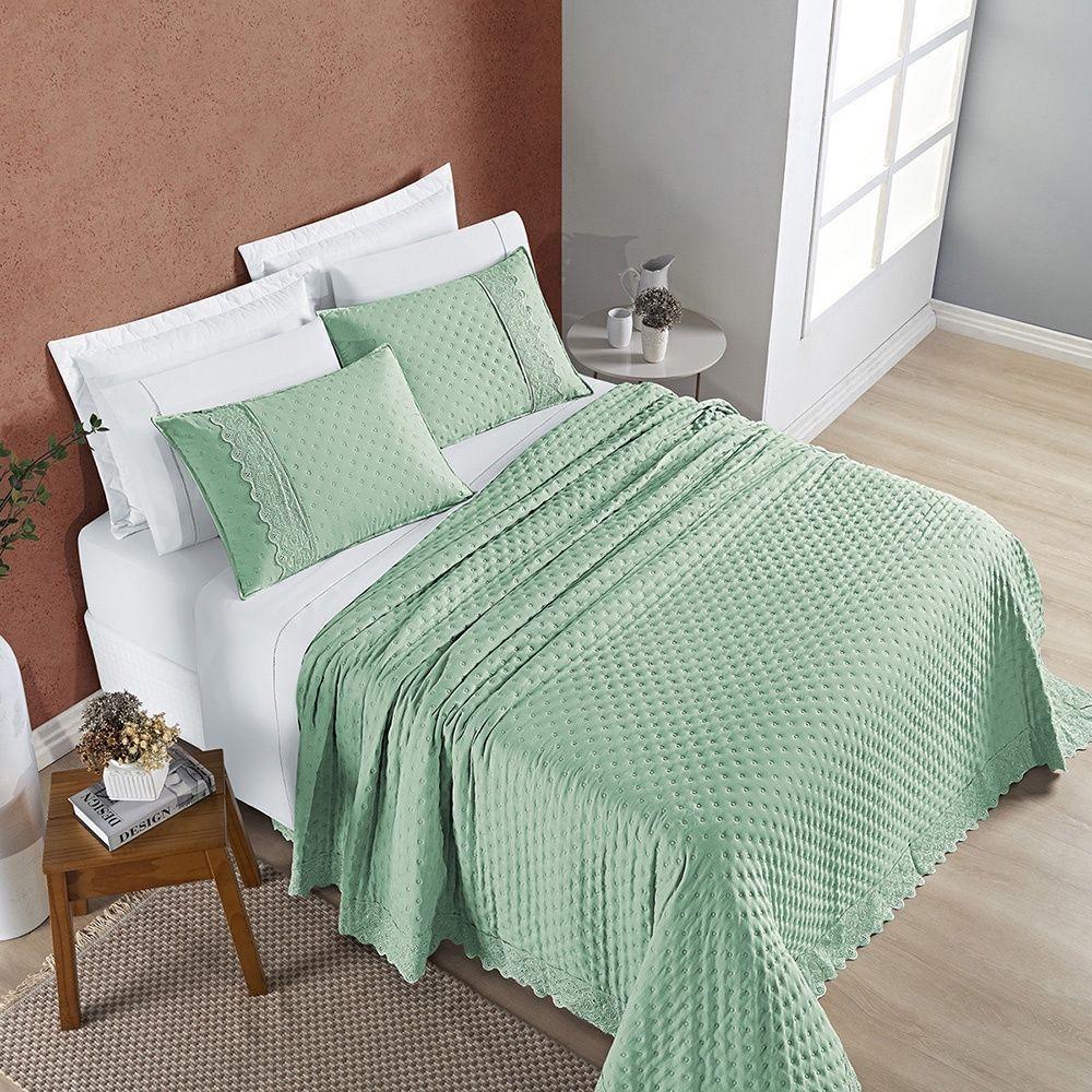 Cobre Leito Nobless Casal Padrão 03 Peças - Salvia - 1