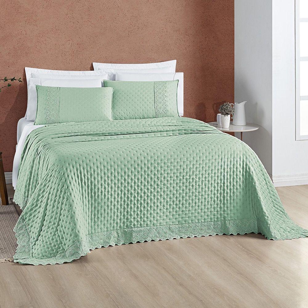 Cobre Leito Nobless Casal Padrão 03 Peças - Salvia - 2