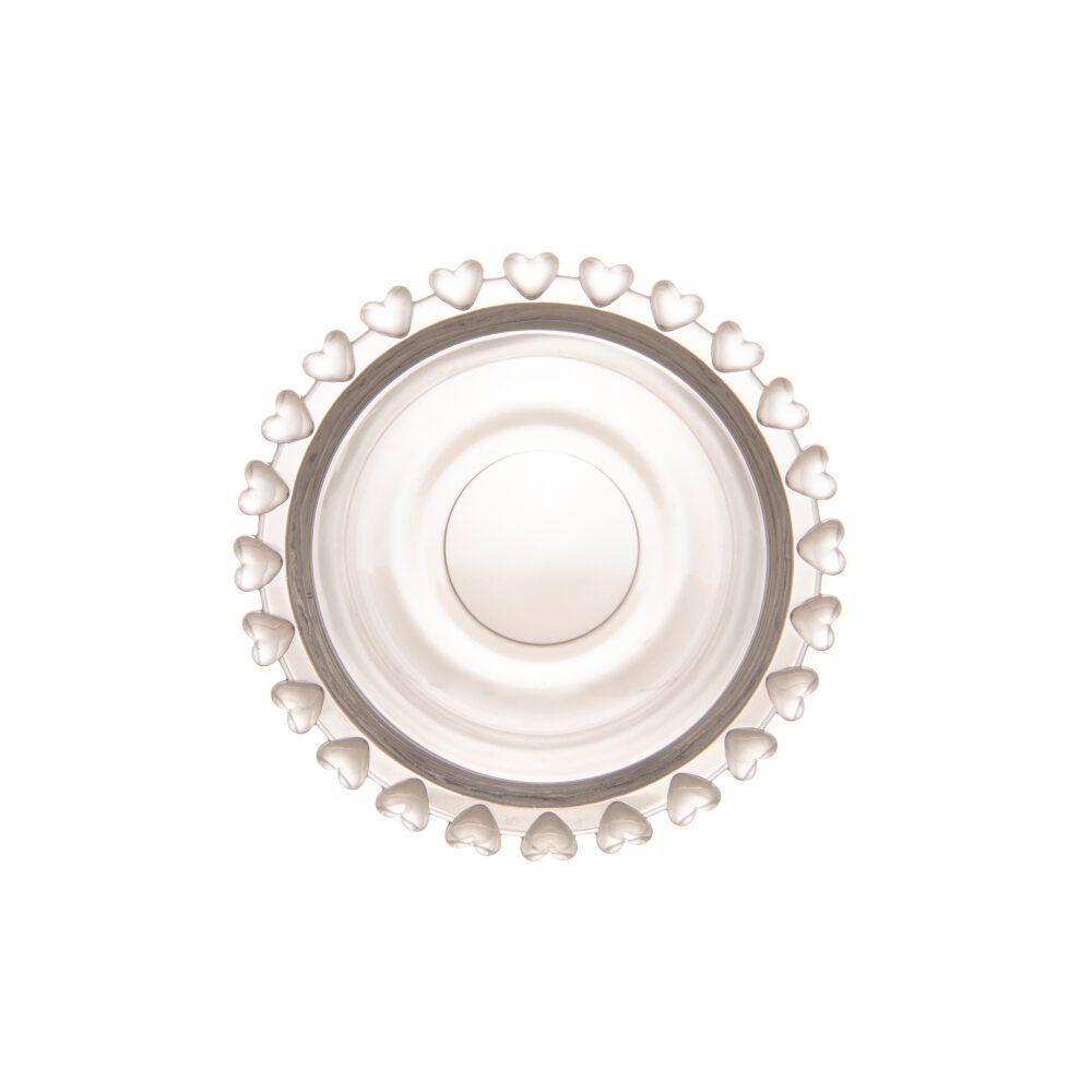 Açucareiro Com Colher Cristal Coração Lyor 9,5x12cm - 3