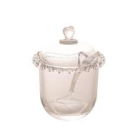 Açucareiro Com Colher Cristal Coração Lyor 9,5x12cm - 1