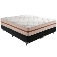 Cama Box Preto E Colchão Classic 26 Cm Molas Ensacadas King Anjos - 1