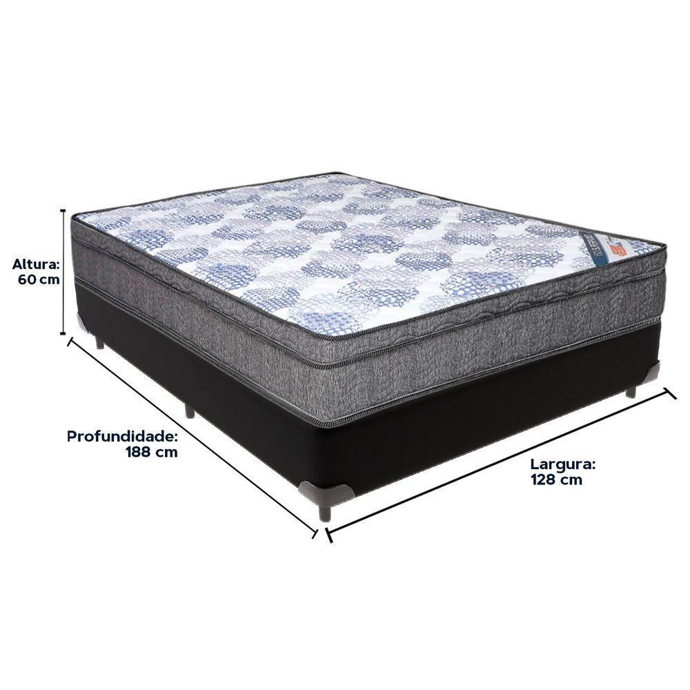 Cama Box Preto E Colchão Iso Superpocket Molas Ensacadas Viúvo Ortobom - 2